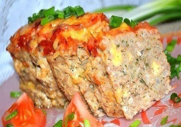  МЯСНОЙ ХЛЕБЕЦ С СЫРОМ
