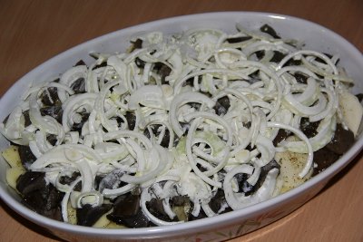 Куриные ножки с картошкой и грибами в духовке 4